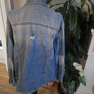 Classic Blue Distressed Denim Jacket